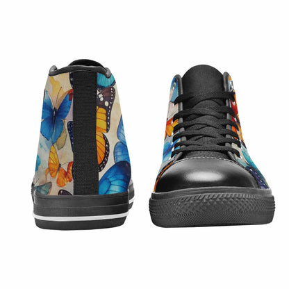 MEN'S Butterfly Wing High Top Canvas Vivid Custom Shoes