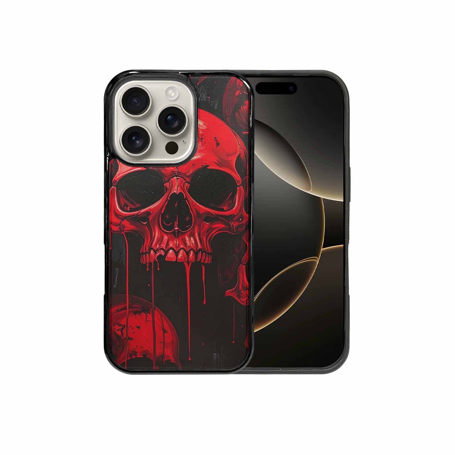 iPhone 16 Pro Case — 1000\'s Of Skulls Overlapping Eachother Everywhere, Custom Art Phone Cover