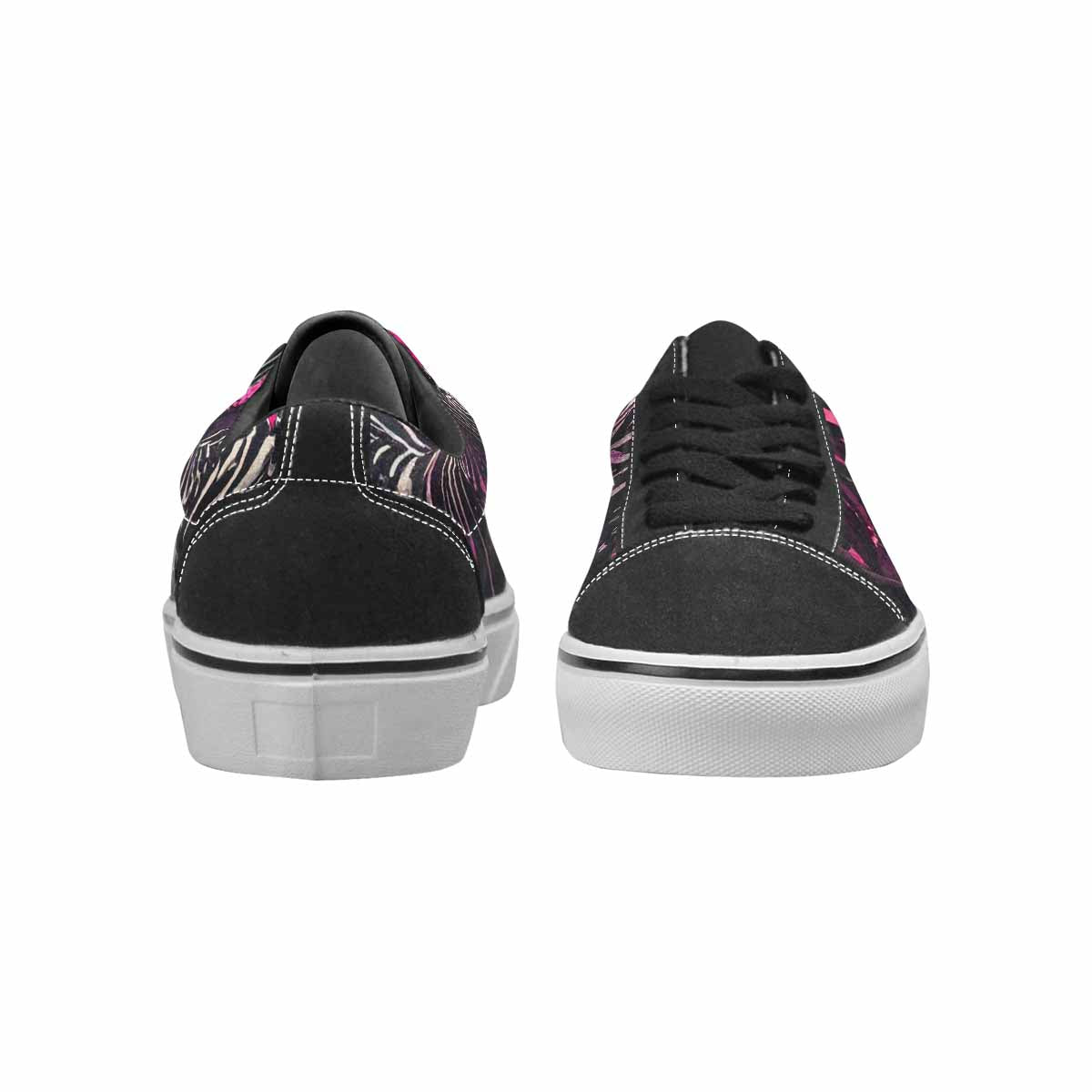 WOMEN'S Zebra Black & Pink Ink Canvas Made To Order Neon Fantasy Shoes