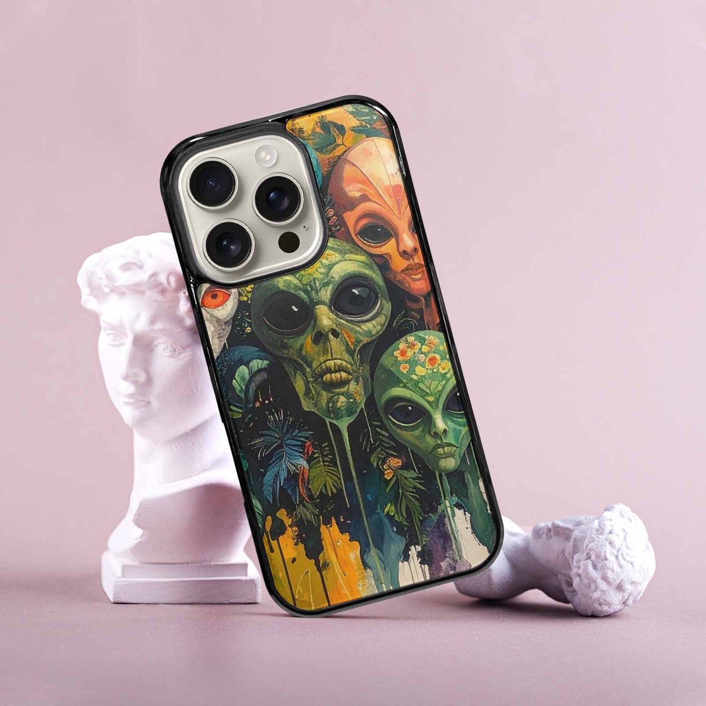 iPhone 16 Pro Case — Aliens Pattern Hundreds Of Sma Bav, Custom Designed Case Cover