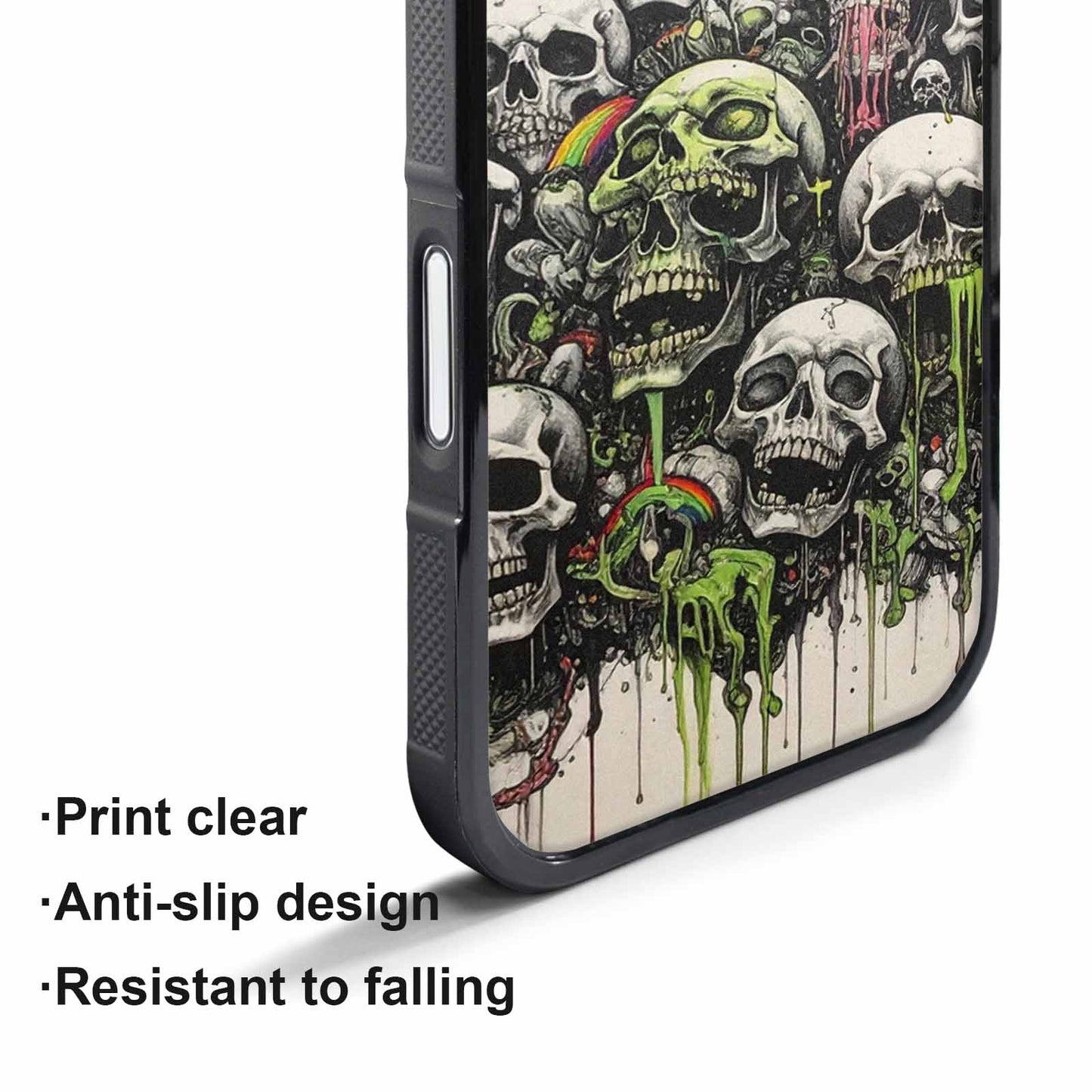iPhone 17 Air Case — Black Green Ink Rainbow From Gothic, Custom Made Phone Cover