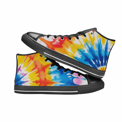WOMEN'S Tie Dye Drip High Top Canvas Surreal Shoes