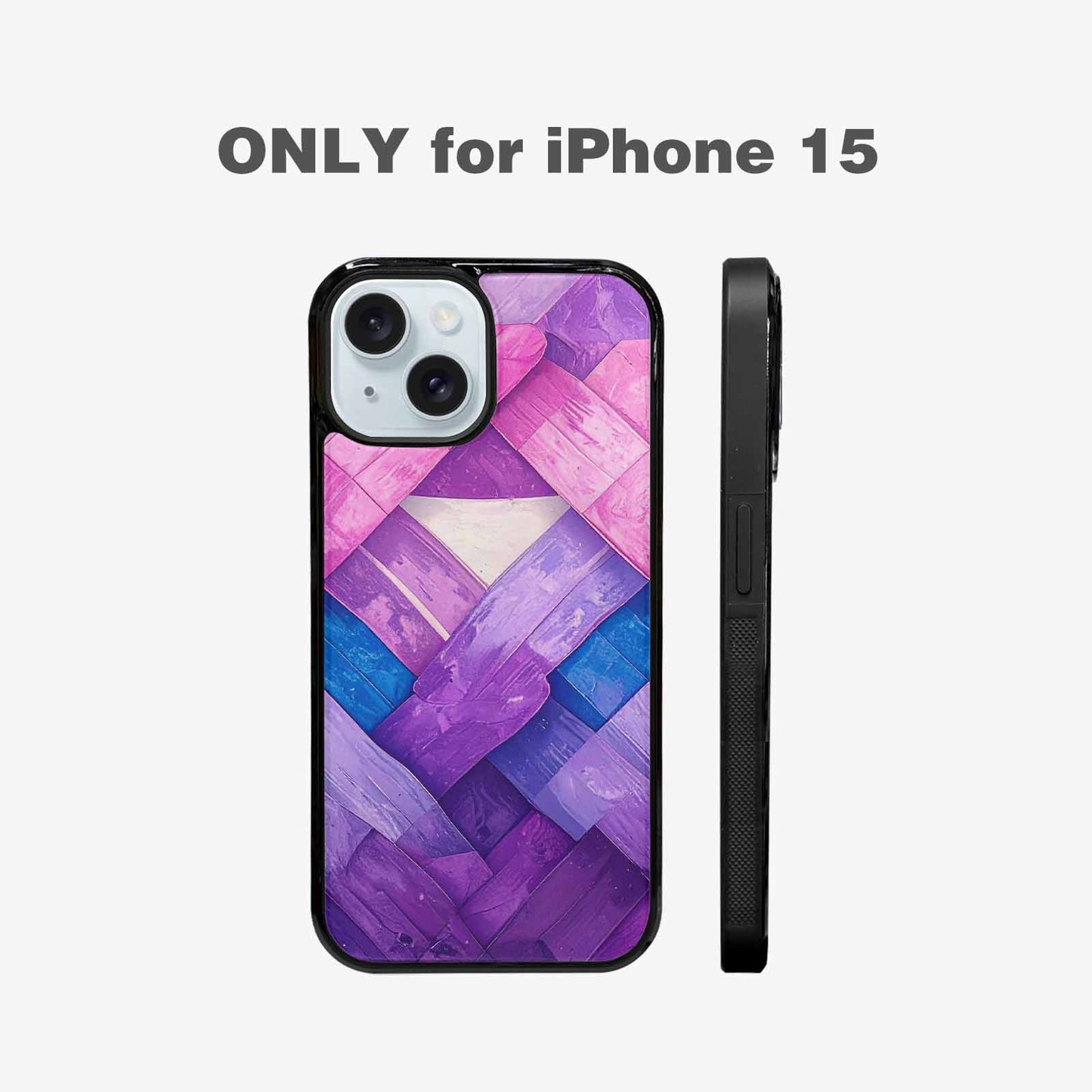 iPhone 15 Case — Bisexual Flag Color Theme Small Rainbow, Custom Print Case Cover