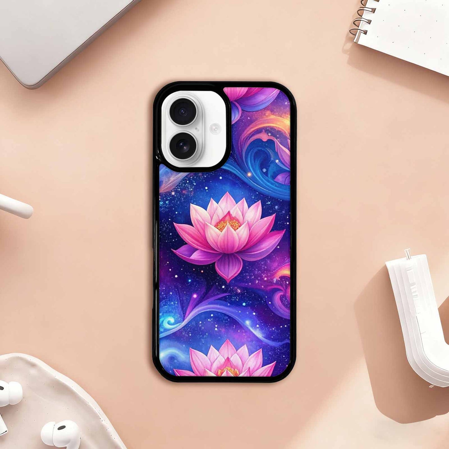iPhone 17 Case — Lotus Galaxy Art Seamless Galaxy Space, Original Design Phone Case