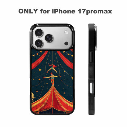 iPhone 17 Pro Max Case — Vintage Circus Art Pattern Retro Vintage, Custom Printed Phone Case