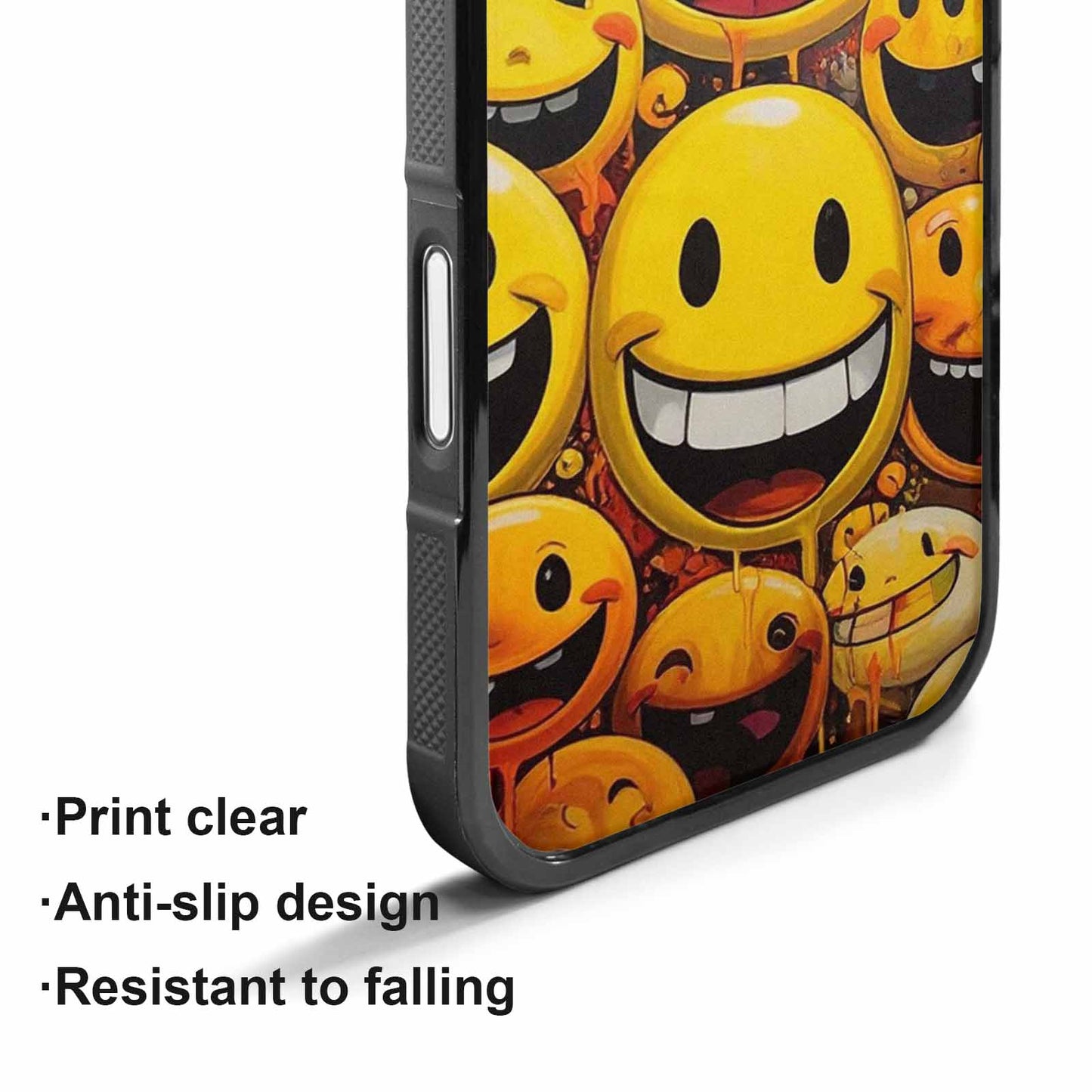 iPhone 17 Case — Melting Moon Smiley Original Art, Custom Phone Case