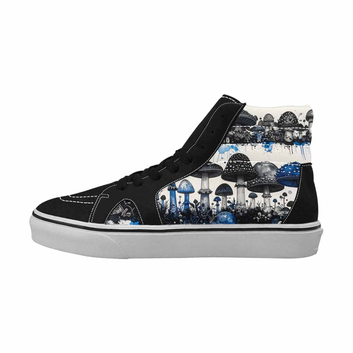 MEN'S Mushrooms (general) High Top Canvas Dark Academia Custom Sneakers