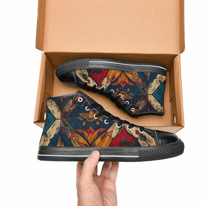 WOMEN'S Old School Tattoo High Top Canvas Surreal Custom Shoes