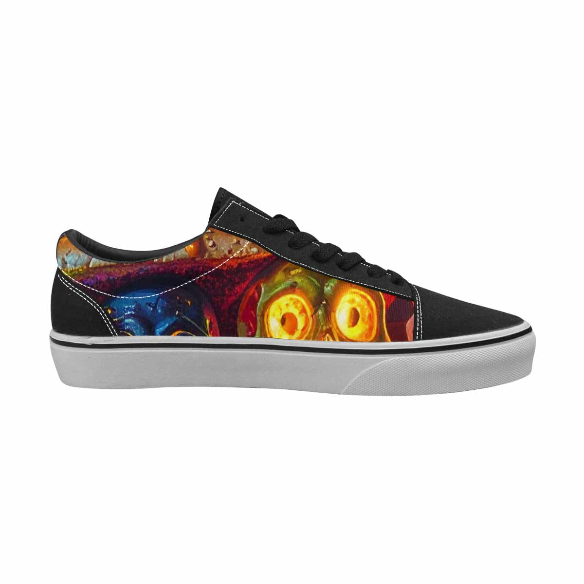 WOMEN'S Toxic Skeleton Hot Dog Lace-Up Canvas Dark Academia Sneakers