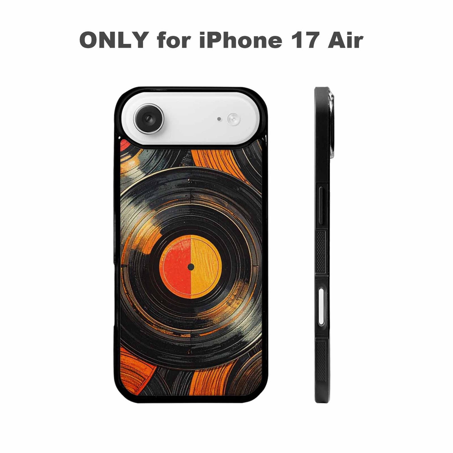 iPhone 17 Air Case — Retro Wood Grain Vinyl Retro Vintage, Unique Phone Case Design