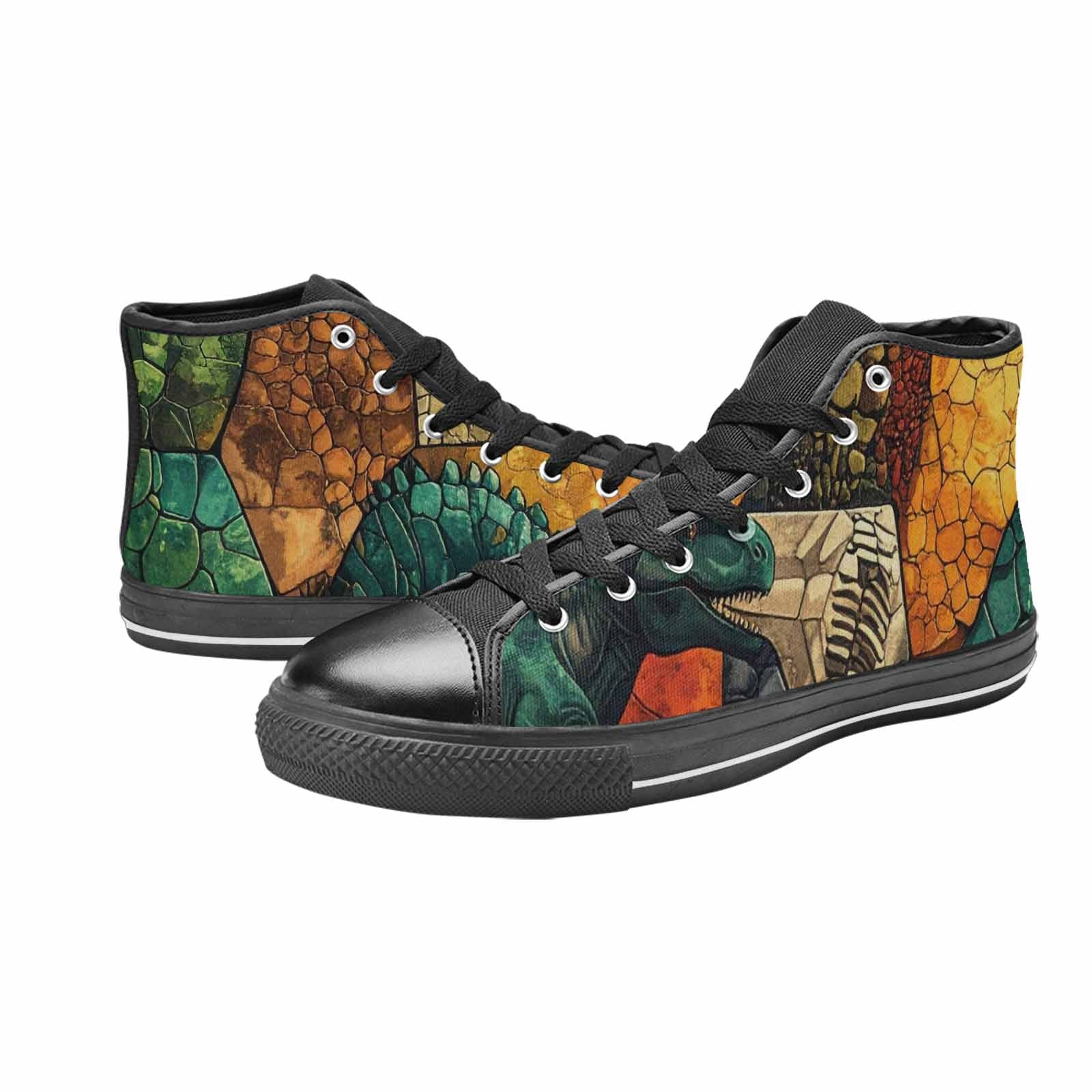 WOMEN'S Dinosaur Silhouette High Top Canvas Dreamcore Sneakers