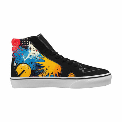 WOMEN'S Comic Book Halftone High Top Canvas Surreal Custom Sneakers