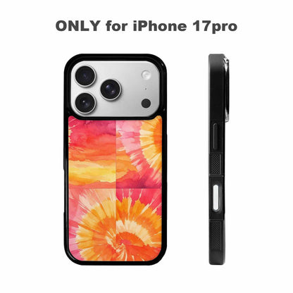 iPhone 17 Pro Case — Tie Dye Sunset Wash Blended Tie, Custom Print Case Cover