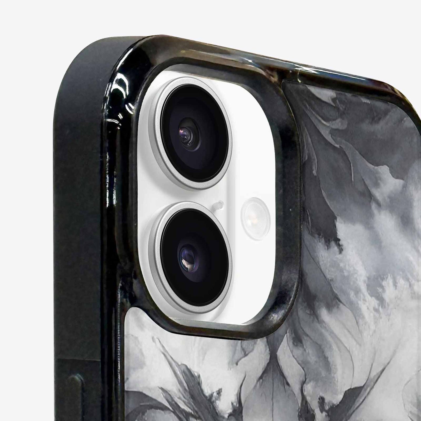 iPhone 16 Case — Tie Dye Black And Gray Blended, Customized Protective Case