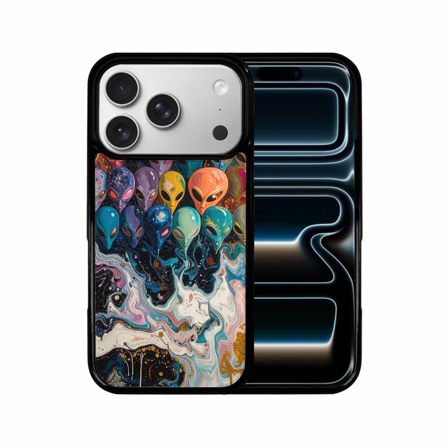 iPhone 17 Pro Case — Aliens Marblealiens Pattern Fjy Alien Scifi, Custom Print Case Cover