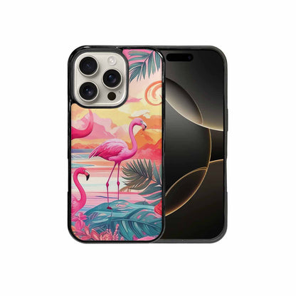 iPhone 16 Pro Case — Flamingo Tropical Flamingo Tropical Pattern Hundreds, Unique Phone Case Design