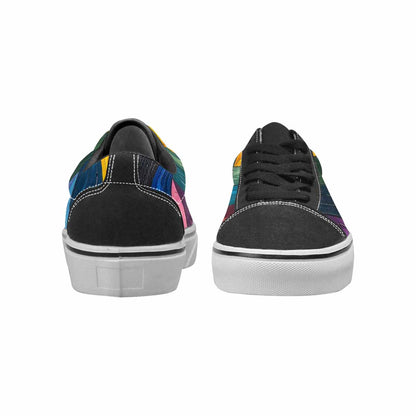 MEN'S Progress Pride Flag Canvas Lace-Up Dark Academia Custom Shoes