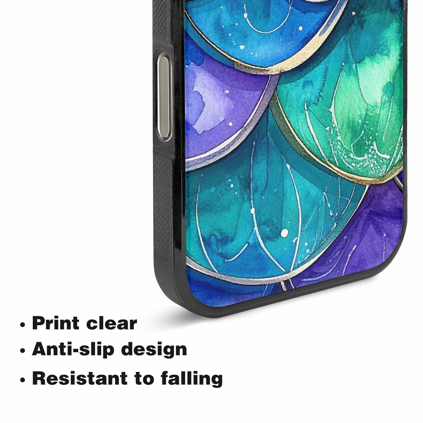iPhone 16 Pro Case — Mermaid Scale Art Pattern, Personalized Phone Case