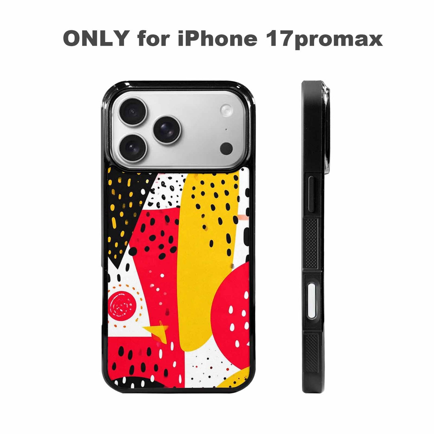 iPhone 17 Pro Max Case — Memphis Art Pattern Retro Vintage, Custom Print Case Cover