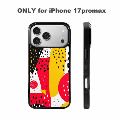 iPhone 17 Pro Max Case — Memphis Art Pattern Retro Vintage, Custom Print Case Cover
