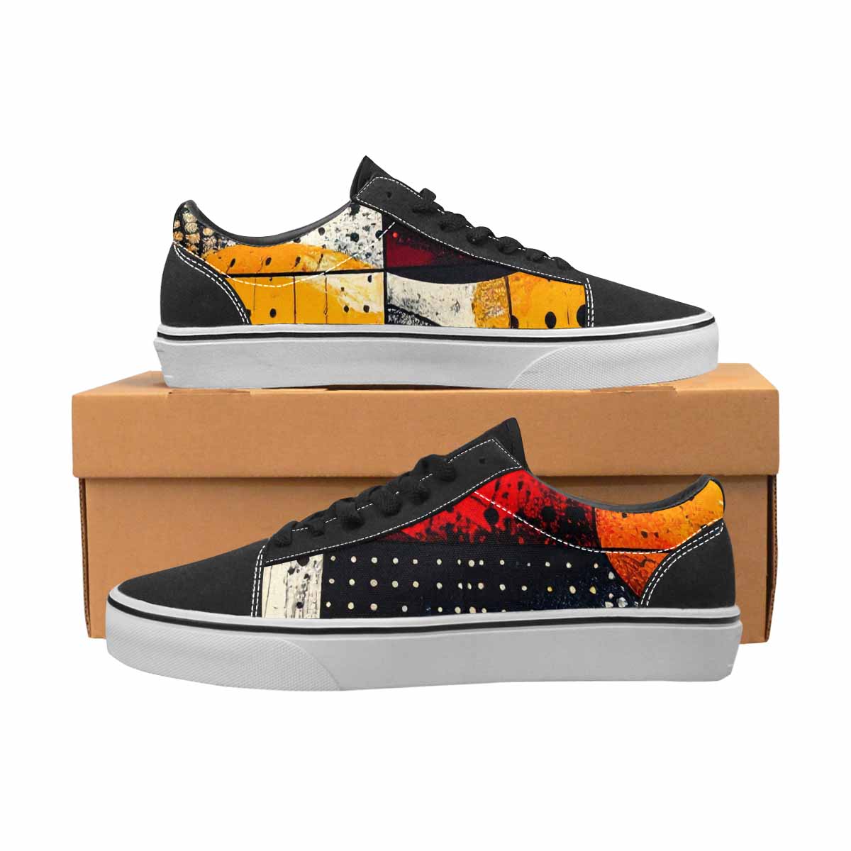 WOMEN'S Comic Book Halftone Canvas Lace-Up Vivid Shoes