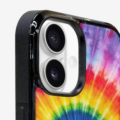 iPhone 16 Case — A1 Fly Rainbow Spiral Tie Dye, Personalized Phone Case