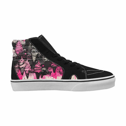 MEN'S Ice Cream Motif High Top Canvas Kaleidoscope Sneakers