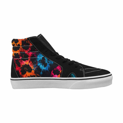 WOMEN'S Dark Animal Print High Top Canvas Surreal Sneakers