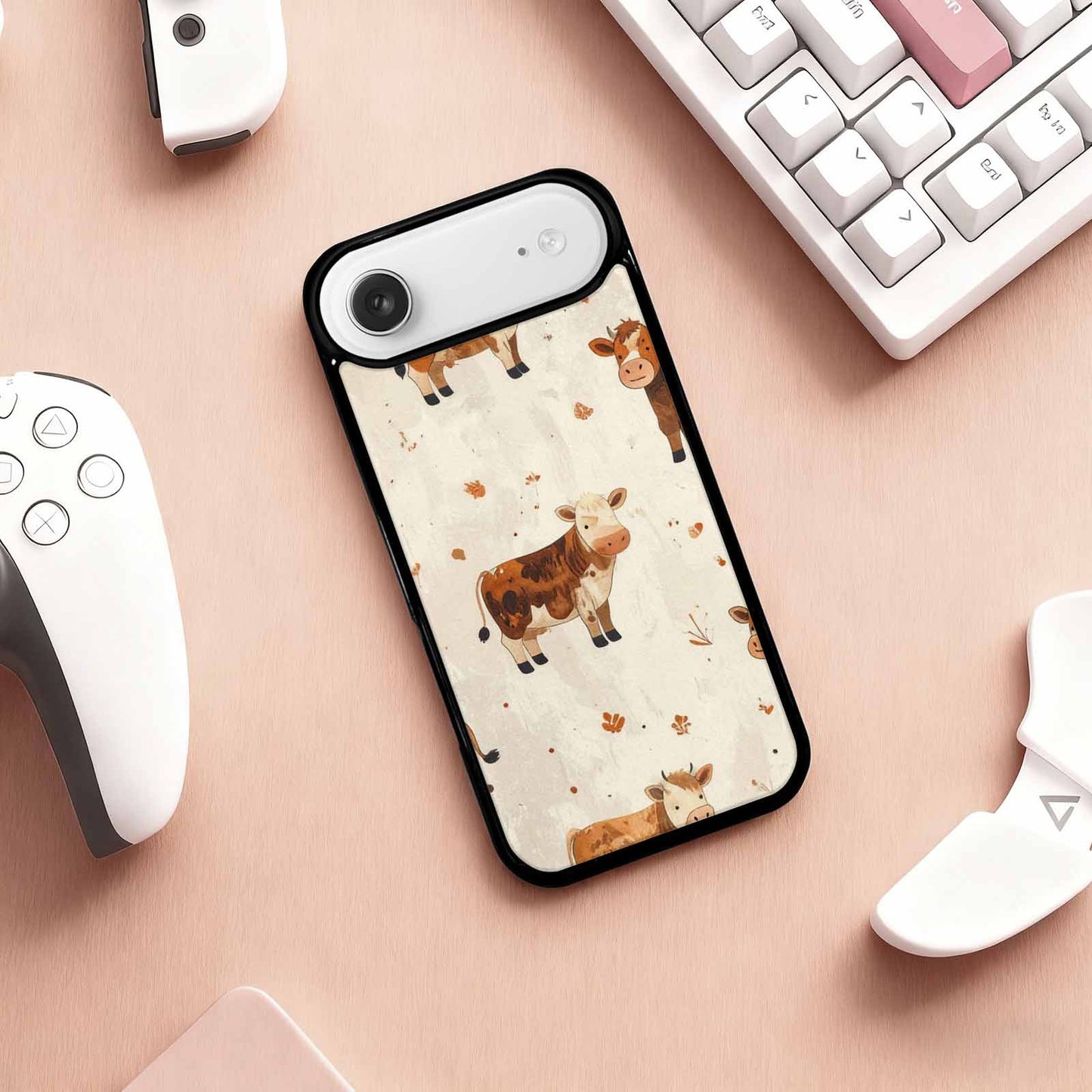 iPhone 17 Air Case — Small Cow Animal Print Art Animal, Custom Printed Phone Case