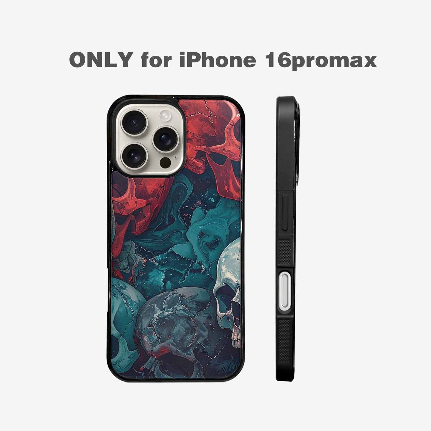 iPhone 16 Pro Max Case — Marble Skull Custom, Custom Phone Case