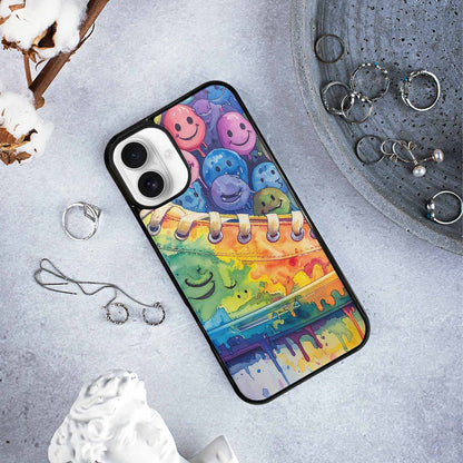 iPhone 16 Plus Case — Smiley Facessmiley Faces Tie D, Custom Printed Phone Case