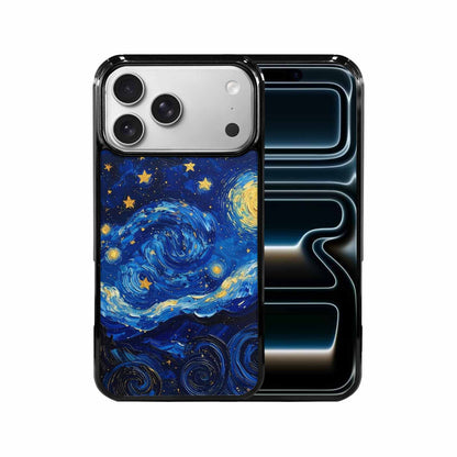 iPhone 17 Pro Max Case — Swirling Deep Blue Night Galaxy Space, Custom Art Phone Cover