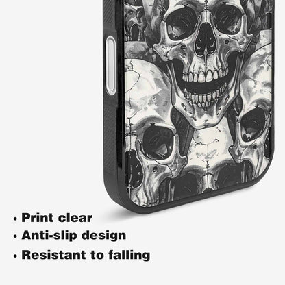 iPhone 16 Case — Tessellated Human Skulls Custom, Unique Phone Case Design