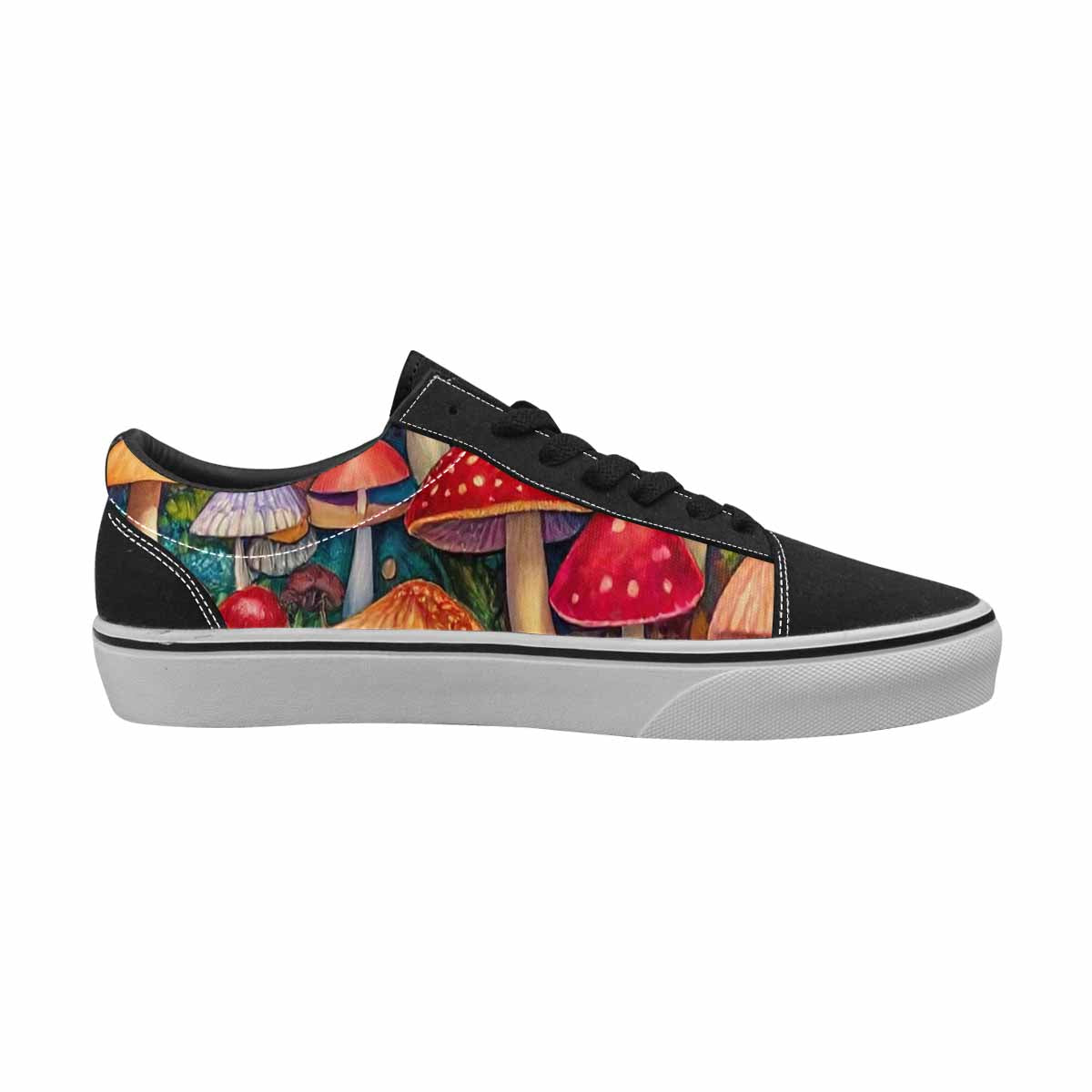 WOMEN'S Mushrooms (general) Mushrooms Pa Lace-Up Canvas Dreamcore Custom Shoes