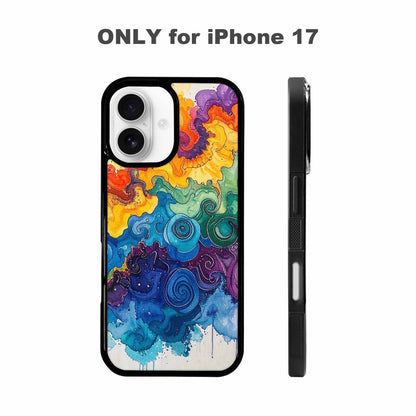iPhone 17 Case — Tie Dye Swirls (black Tie Dye, Custom Art Phone Cover