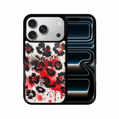 iPhone 17 Pro Case — Animal Print Black Red Ink Animal, Custom Phone Case