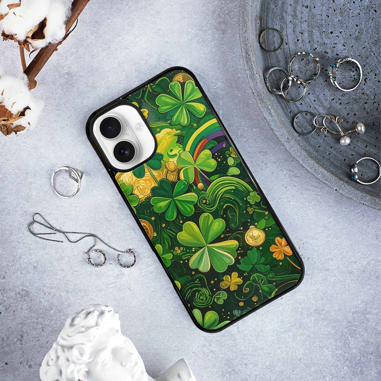 iPhone 16 Plus Case — St Patrick\'s Clover St Patrick\'s Clover, Unique Phone Case Design