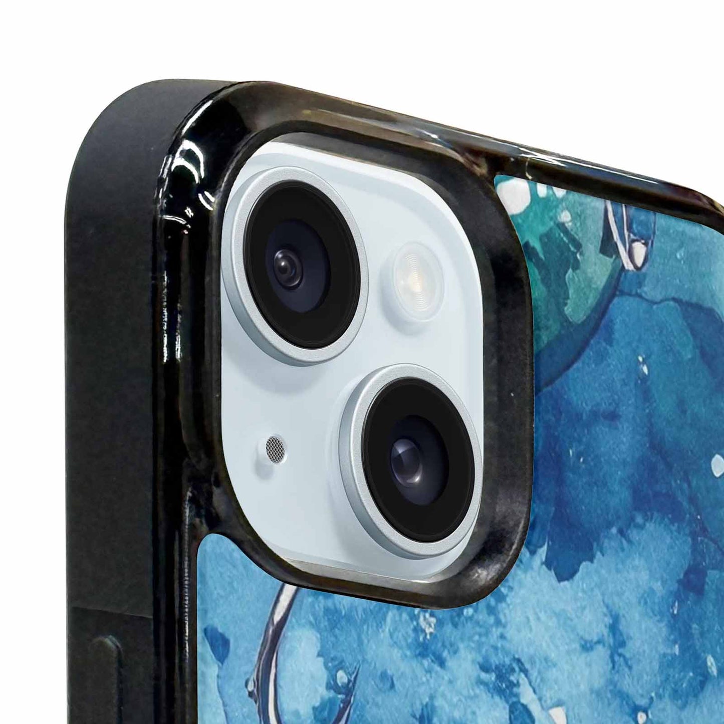 iPhone 15 Plus Case — Fishing Lure And Hook Pattern Seamless, Custom Printed Phone Case