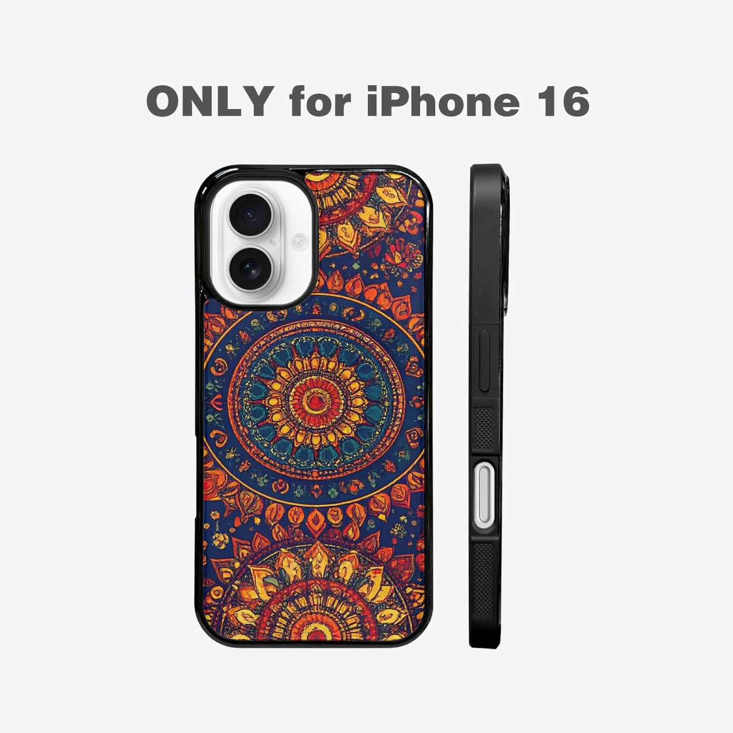 iPhone 16 Case — Mandala Lions, Custom Print Case Cover