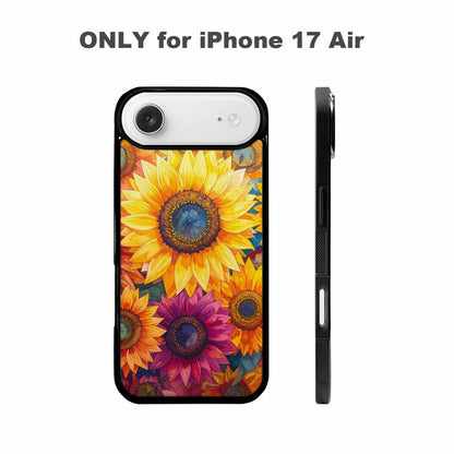 iPhone 17 Air Case — Full Color Vibrant Sunflower Burst Floral, Custom Designed Case Cover