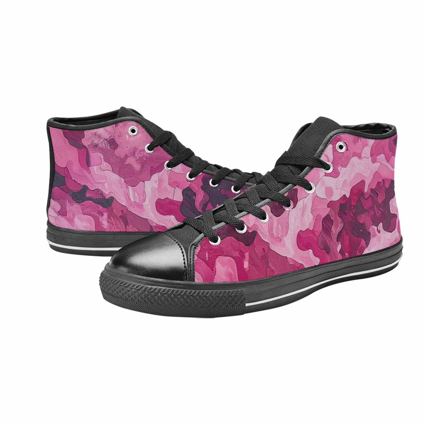WOMEN'S Military Camouflage Blotch High Top Canvas Cottagecore Custom Shoes