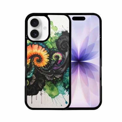 iPhone 17 Case — Black &amp; Green Ink Tie Dye, Custom Designed Case Cover