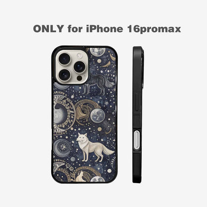 iPhone 16 Pro Max Case — Wolves Everywhere Collage Overlap Small Wolf, Custom Made Phone Cover