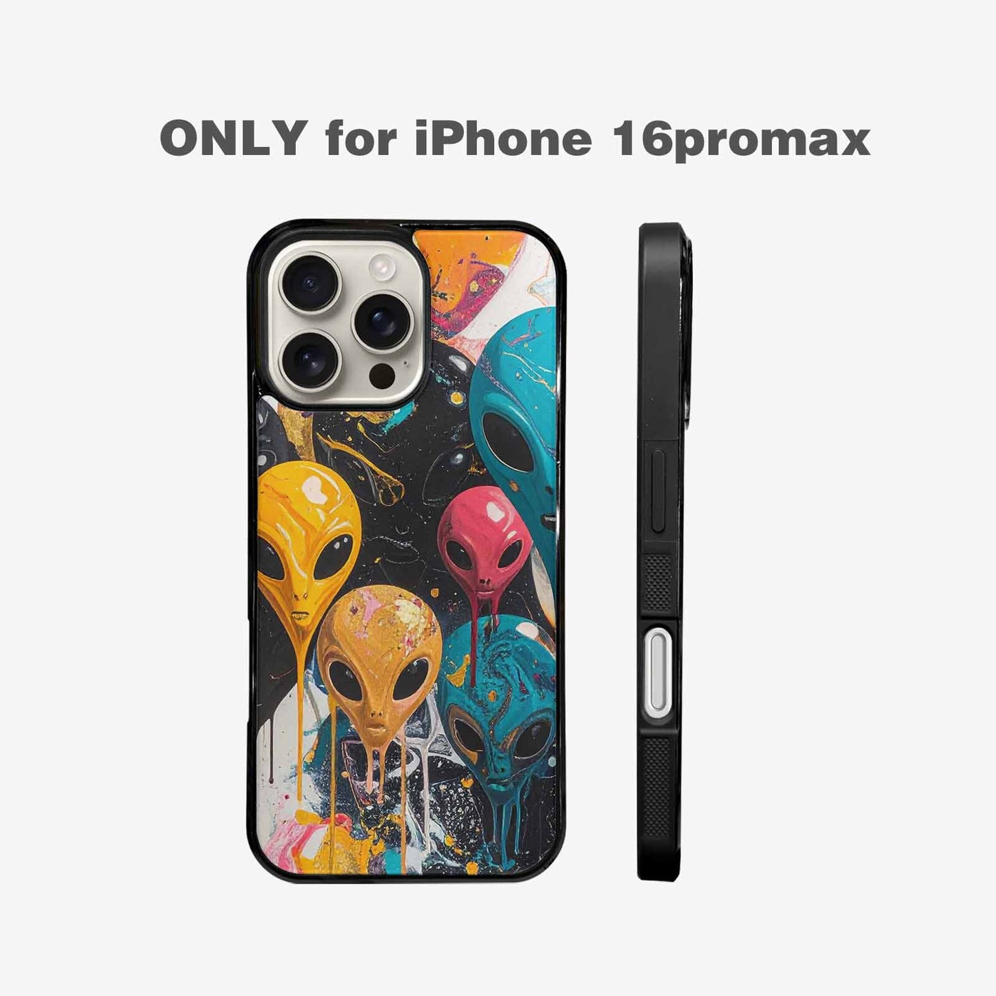 iPhone 16 Pro Max Case — Aliens Marblealiens Pattern, Original Design Phone Case