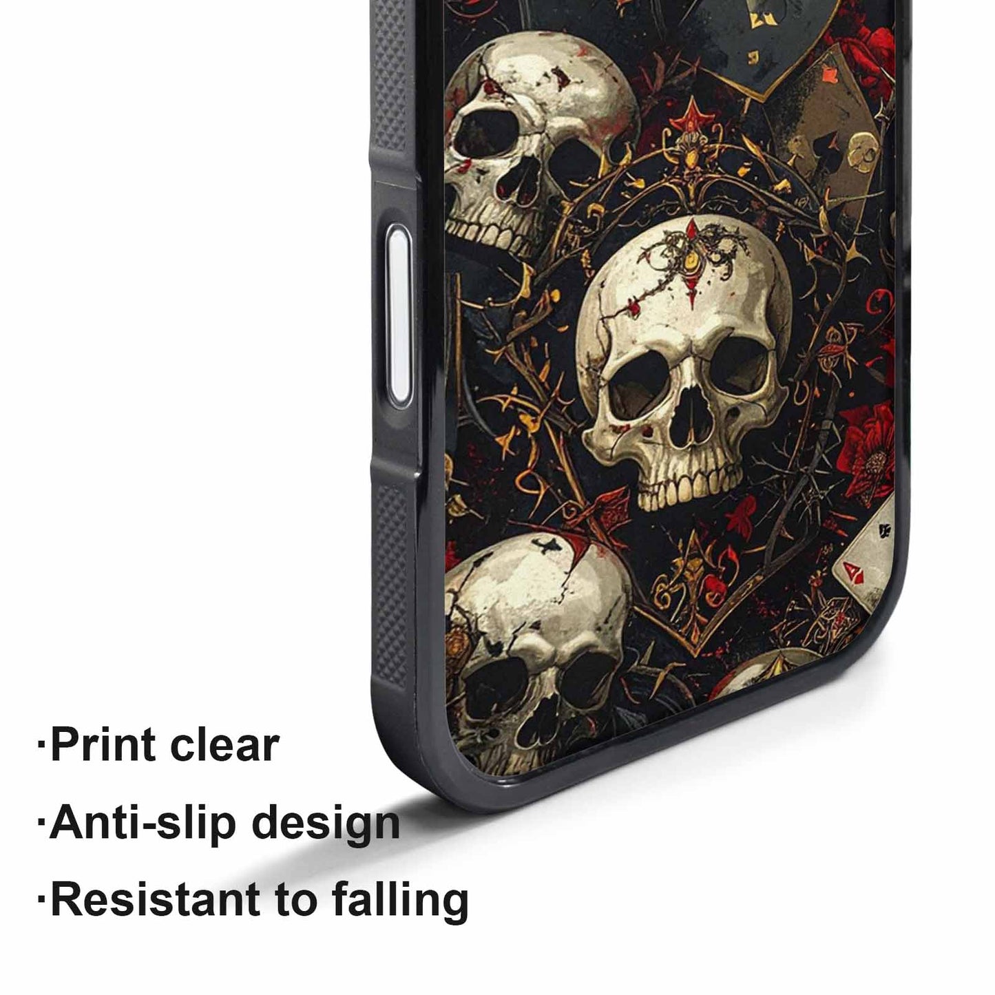 iPhone 17 Pro Case — Skull Dark Art Gothic Print Gothic, Custom Printed Phone Case