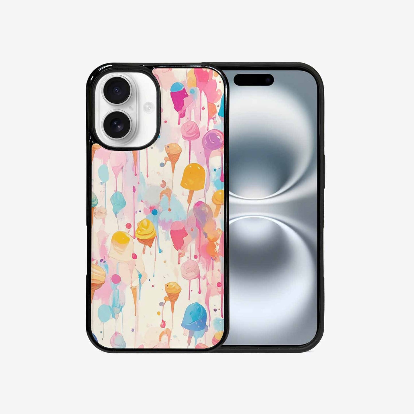 iPhone 16 Case — Ice Cream Motif Ice Cream Motifs, Personalized Phone Case