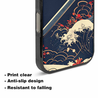 iPhone 16 Pro Max Case — Samurai Art Repeat Pattern, Custom Made Phone Cover