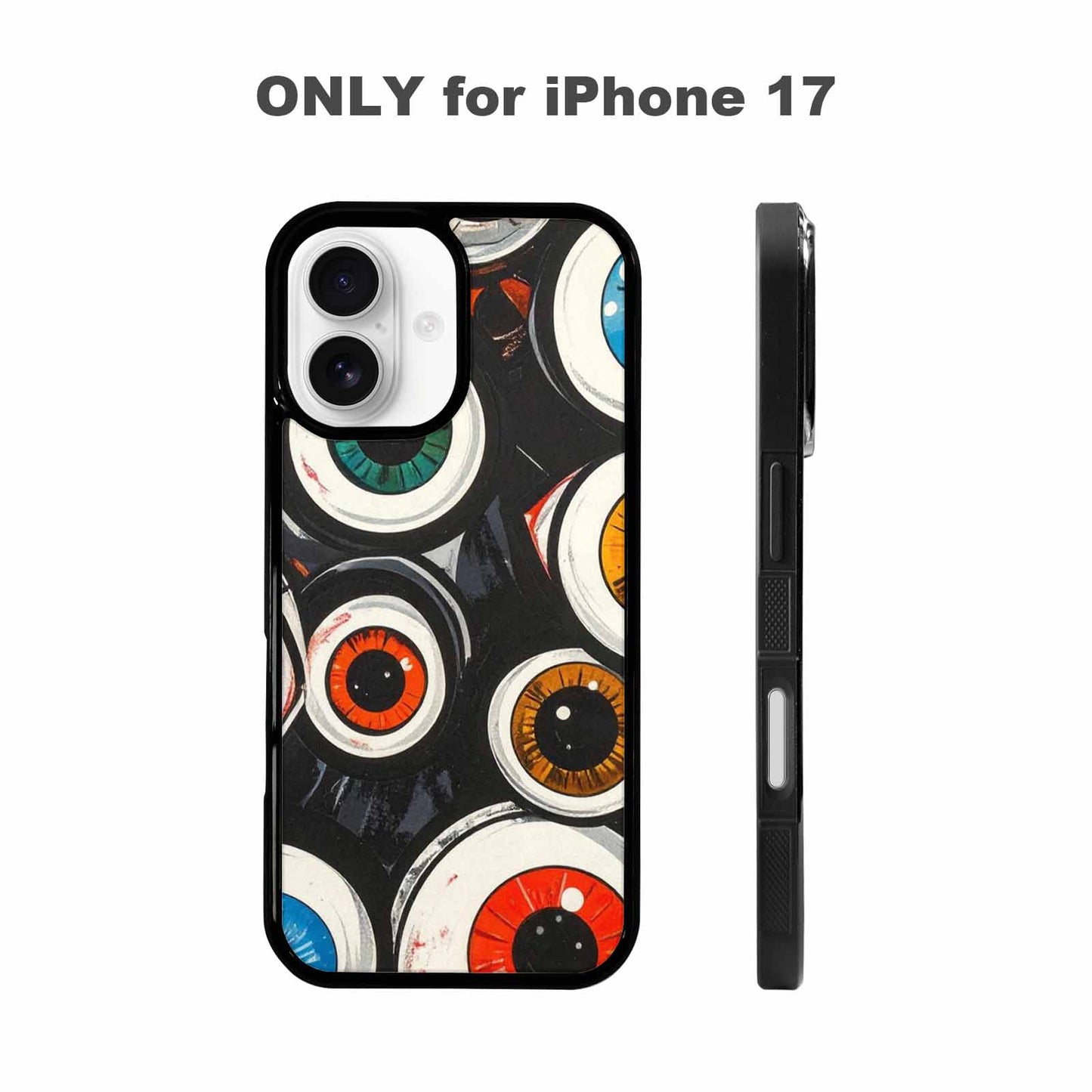 iPhone 17 Case — Googly Cartoon Eyeballs Cartoon Cute, Custom Print Case Cover
