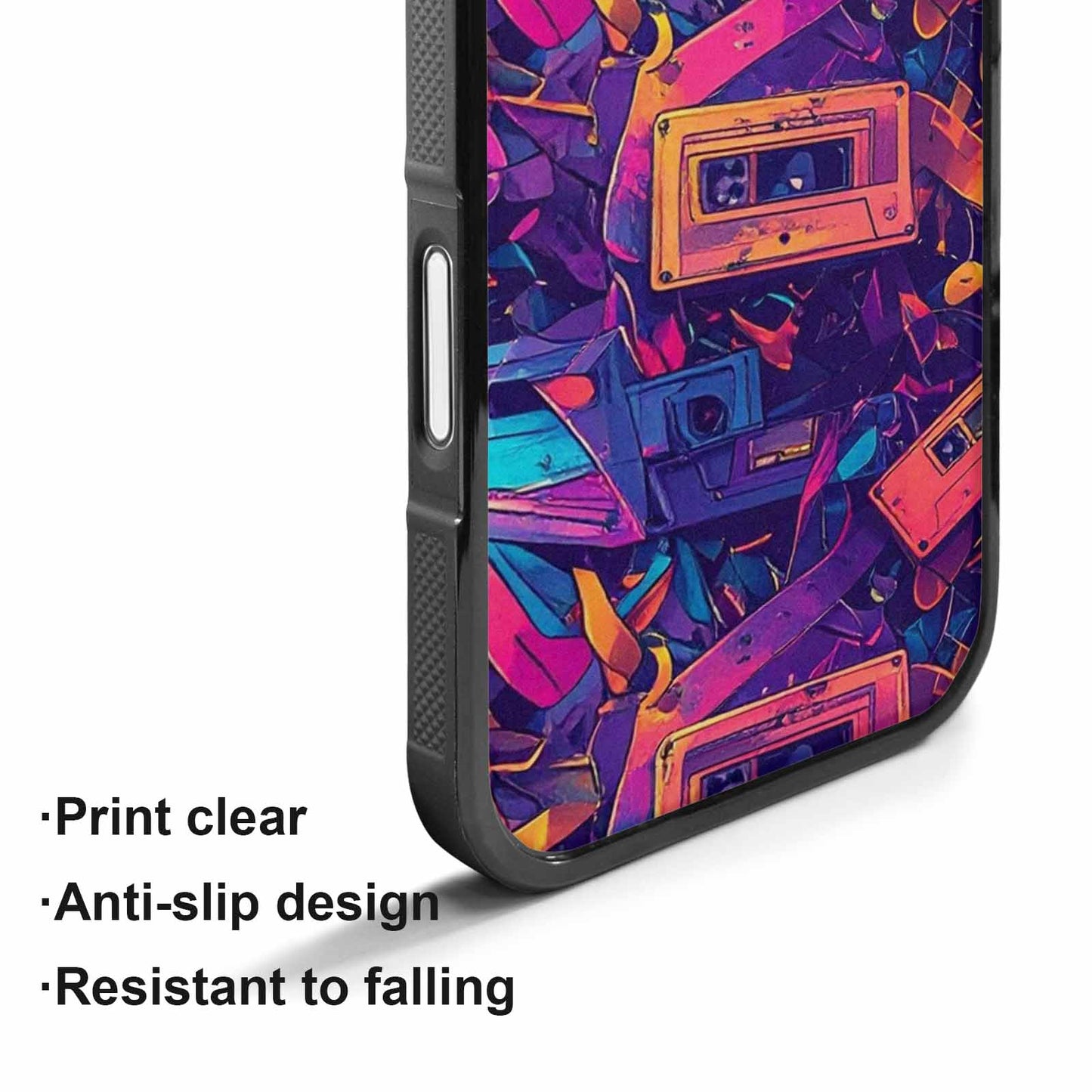iPhone 17 Case — Retro Cassette Tape Pattern Retro Vintage, Custom Designed Case Cover