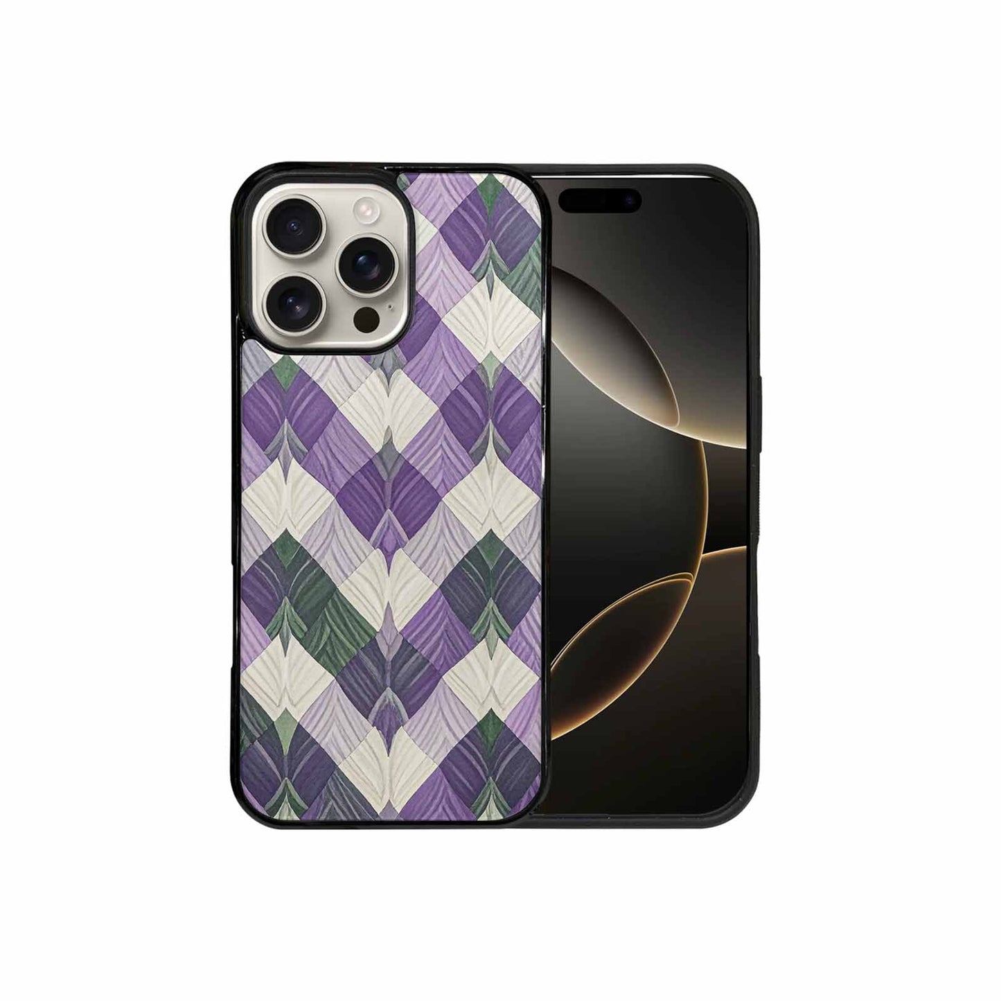 iPhone 16 Pro Max Case — Genderqueer Flag Color Theme Small Rainbow, Personalized Phone Case